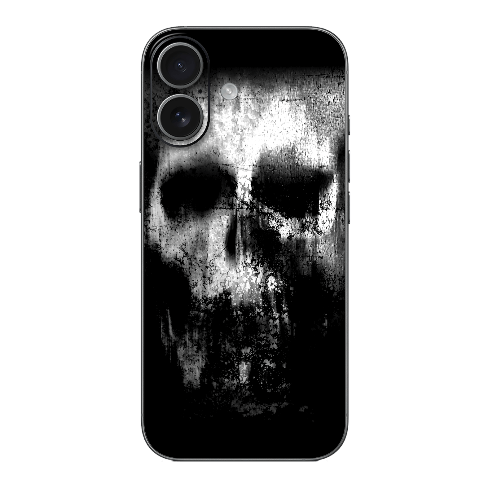 iPhone 17 Horror Black & White SKULL Skin, Wrap – Qskinz™