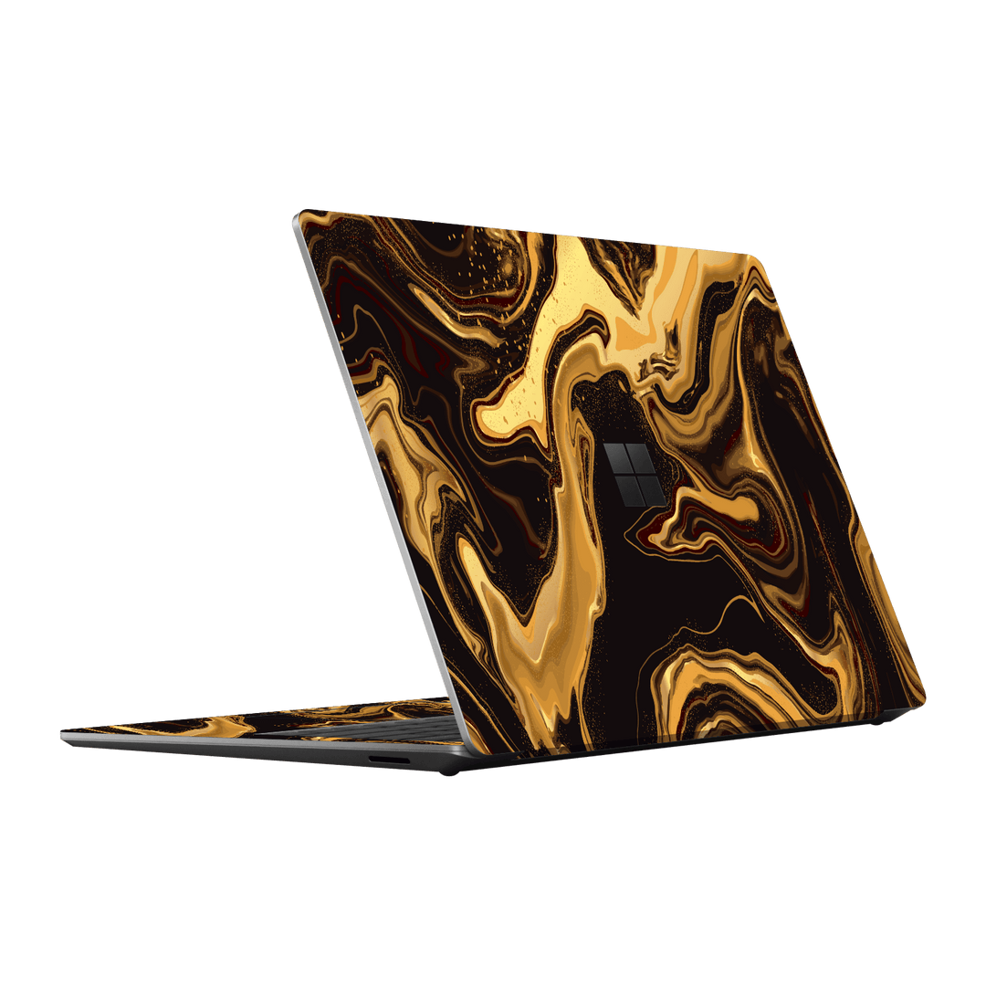 Microsoft Surface Laptop Go 3 Print Printed Custom SIGNATURE AGATE GEODE Melted Gold Skin Wrap Sticker Decal Cover Protector by EasySkinz | EasySkinz.com