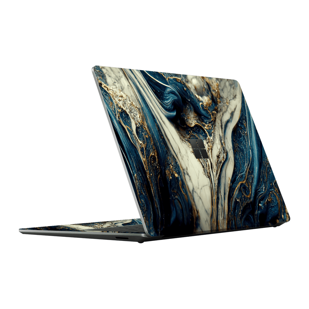 Microsoft Surface Laptop 5, 13.5” Printed Custom SIGNATURE Agate Geode Naia Ocean Blue Stone Skin Wrap Sticker Decal Cover Protector by EasySkinz | EasySkinz.com