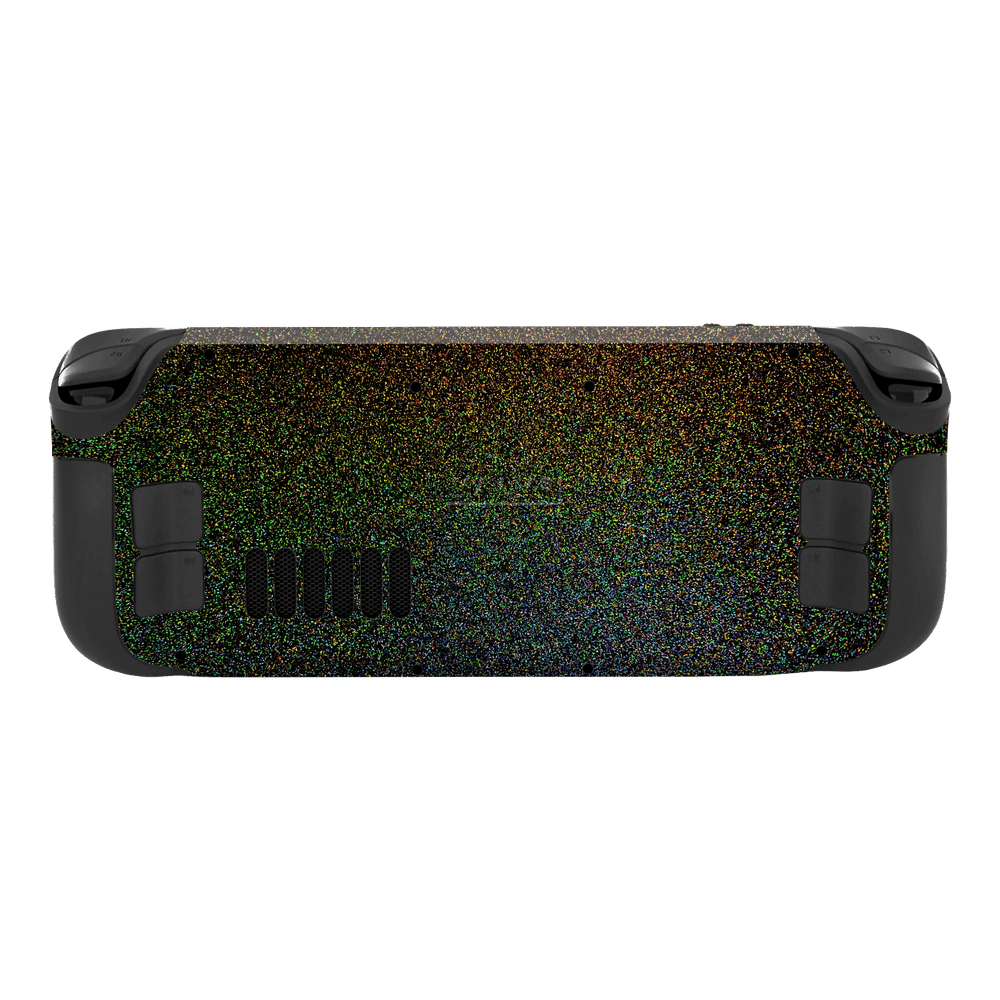 Steam Deck OLED GALAXY Galactic Black Milky Way Rainbow Sparkling Metallic Gloss Finish Skin Wrap Sticker Decal Cover Protector by EasySkinz | EasySkinz.com