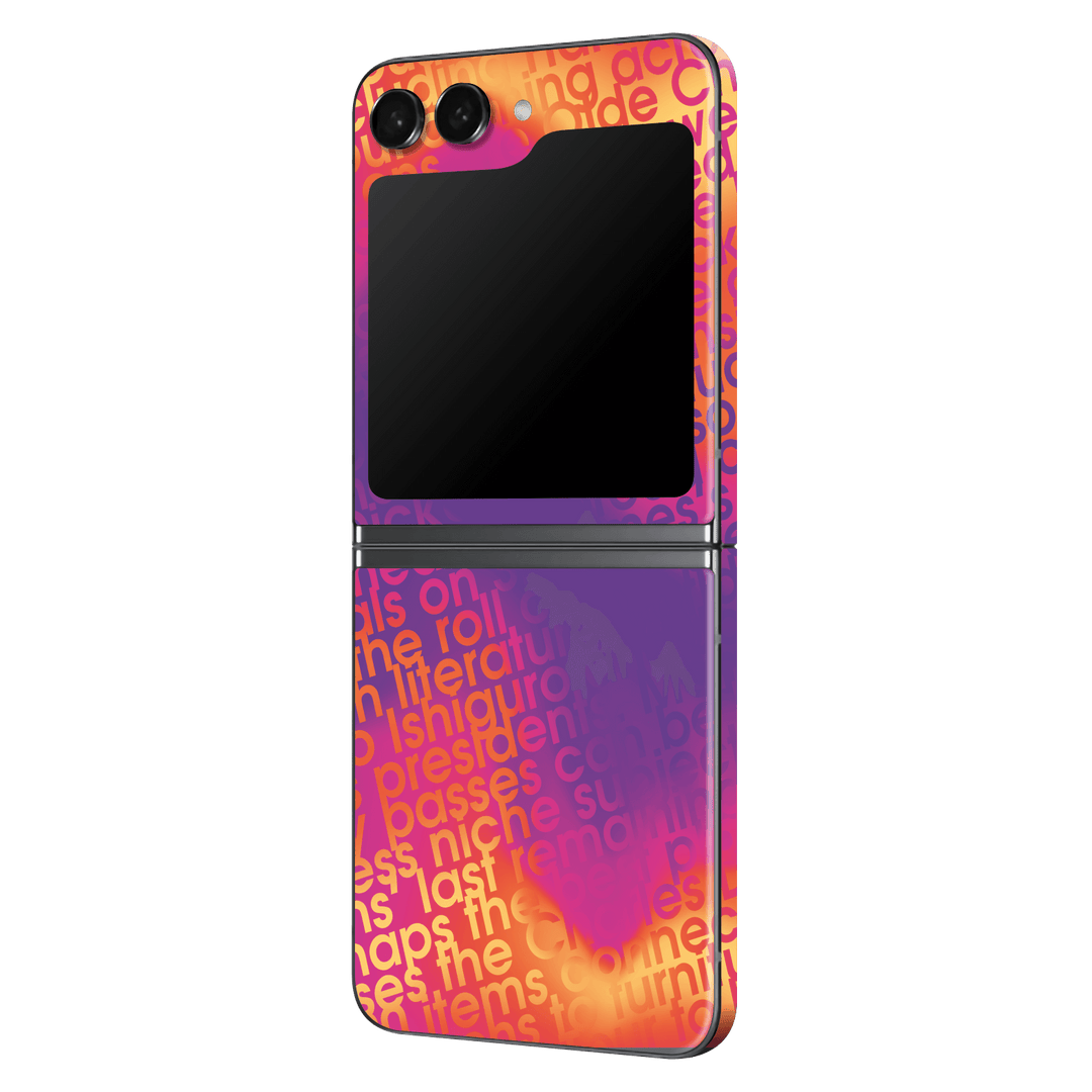 Samsung Galaxy Z Flip 5 Print Printed Custom SIGNATURE Inferno Swirl Gradient Skin Wrap Sticker Decal Cover Protector by QSKINZ | QSKINZ.COM