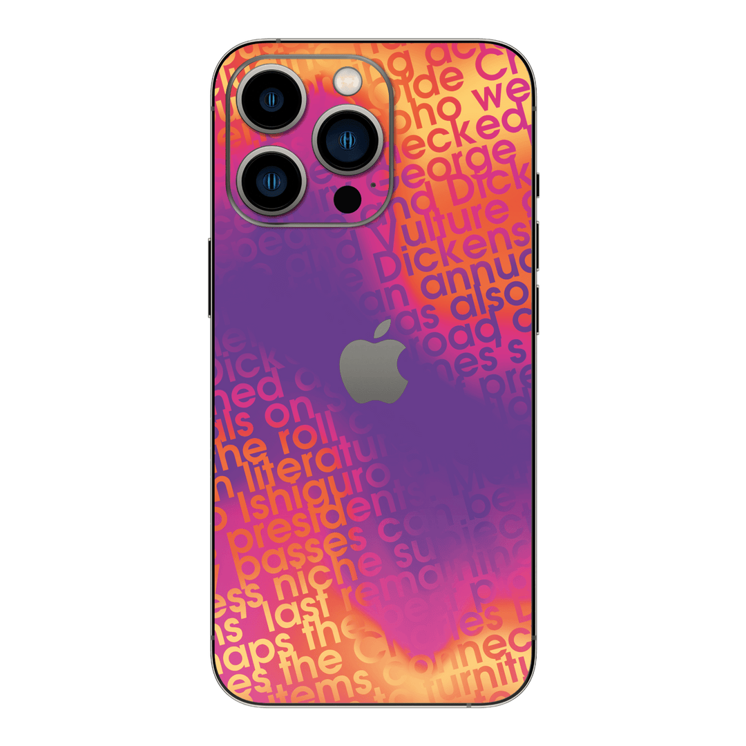 iPhone 15 PRO Print Printed Custom SIGNATURE Inferno Swirl Gradient Skin Wrap Sticker Decal Cover Protector by QSKINZ | QSKINZ.COM