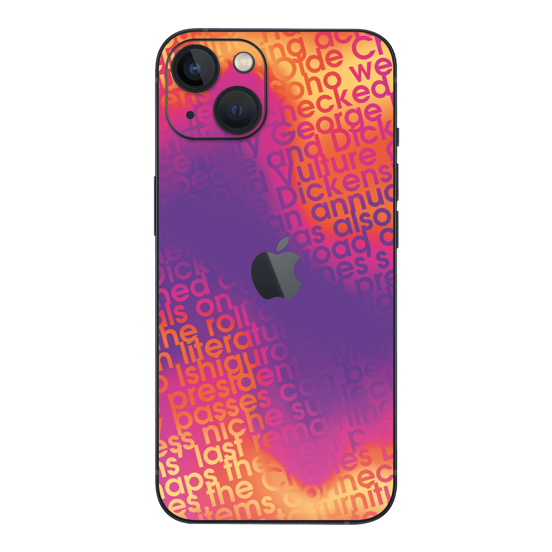 iPhone 14 Plus Print Printed Custom SIGNATURE Inferno Swirl Gradient Skin Wrap Sticker Decal Cover Protector by QSKINZ | QSKINZ.COM