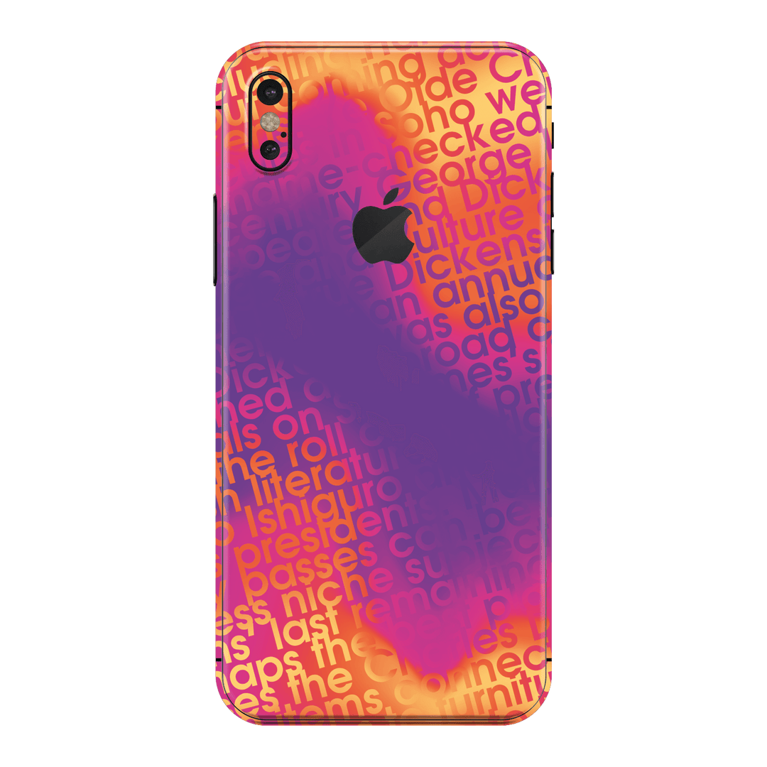 iPhone XS MAX Print Printed Custom SIGNATURE Inferno Swirl Gradient Skin Wrap Sticker Decal Cover Protector by QSKINZ | QSKINZ.COM