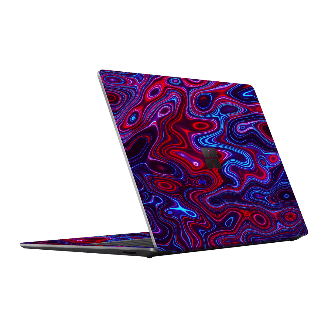 Surface Laptop 5, 15" Print Printed Custom SIGNATURE Flux Fusion Purple Neon Skin Wrap Sticker Decal Cover Protector by QSKINZ | QSKINZ.COM
