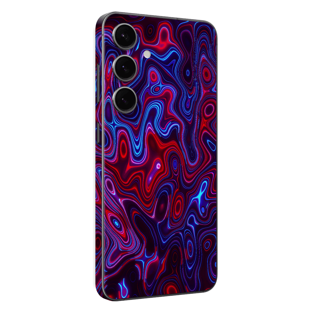 Samsung Galaxy S24 Print Printed Custom SIGNATURE Flux Fusion Purple Neon Skin Wrap Sticker Decal Cover Protector by QSKINZ | QSKINZ.COM