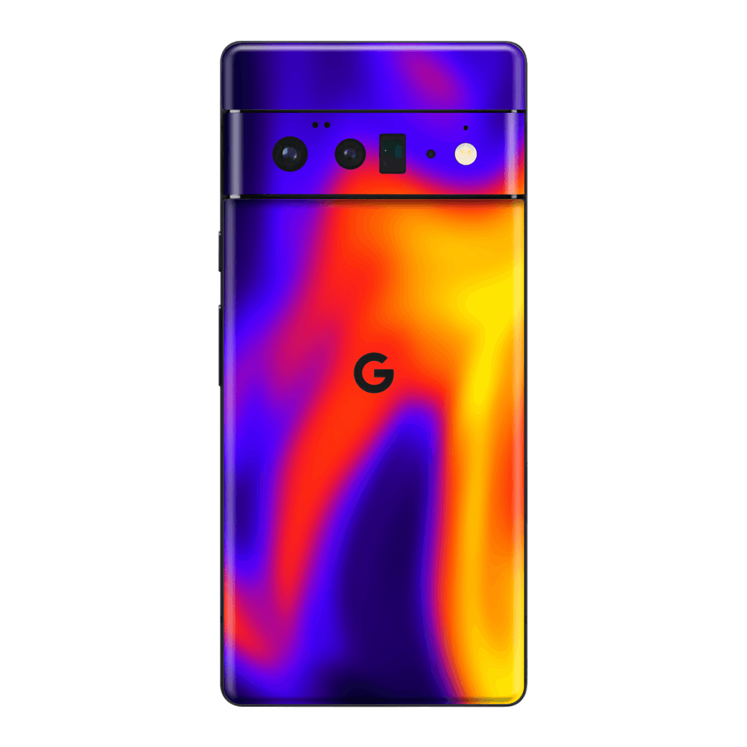 Pixel 6 PRO Print Printed Custom SIGNATURE Infrablaze Infrared Thermal Neon Skin Wrap Sticker Decal Cover Protector by QSKINZ | QSKINZ.COM