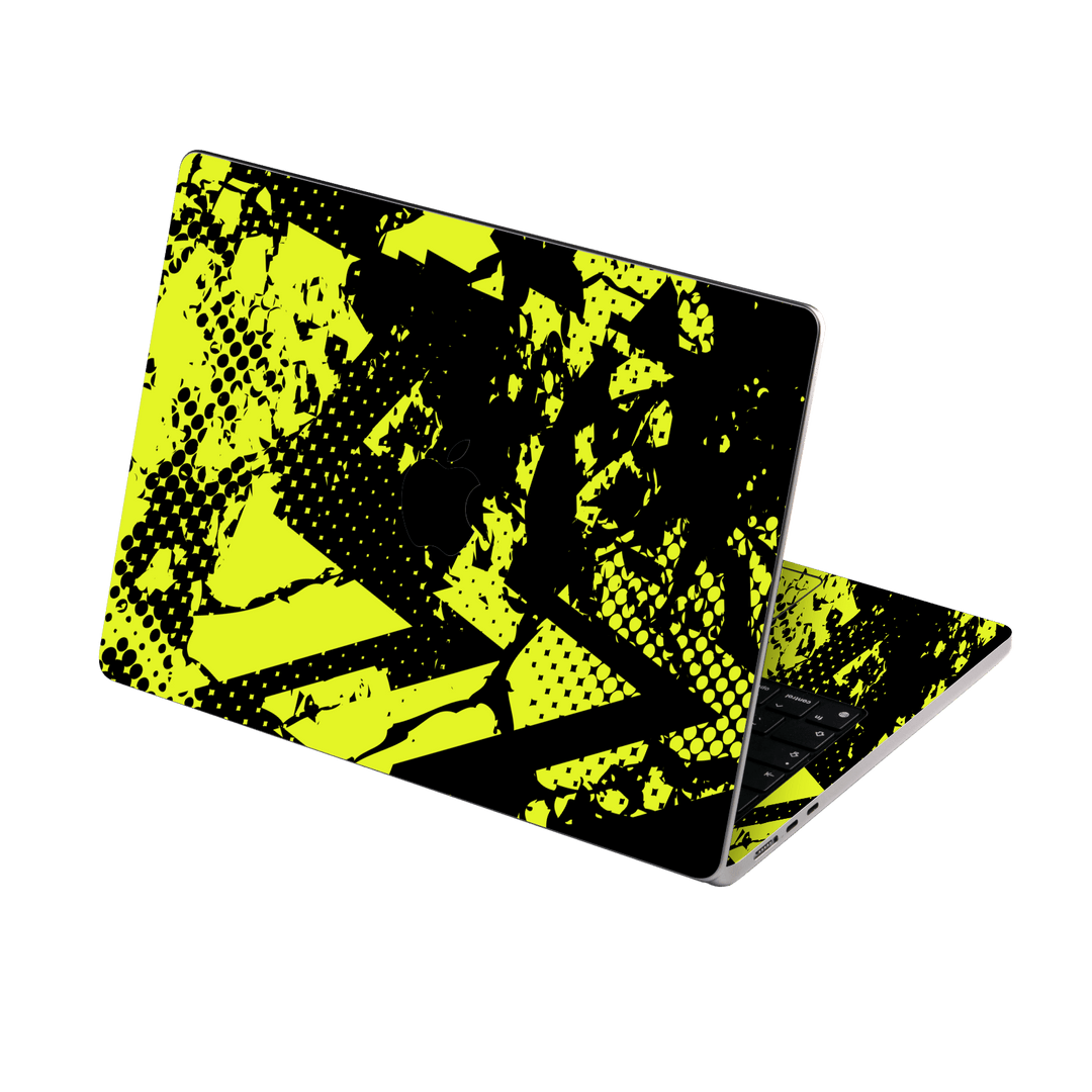MacBook AIR 13.6" (2022/2024) Print Printed Custom SIGNATURE Grunge Yellow Green Trace Skin Wrap Sticker Decal Cover Protector by QSKINZ | QSKINZ.COM