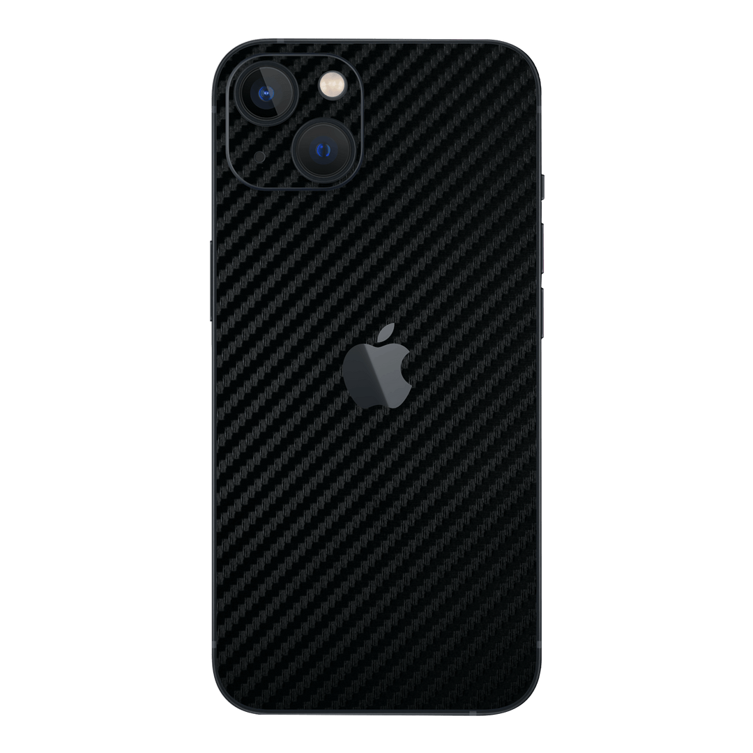 iPhone 15 Plus Black 3D Textured Carbon Fibre Fiber Skin Wrap Sticker Decal Cover Protector by EasySkinz | EasySkinz.com