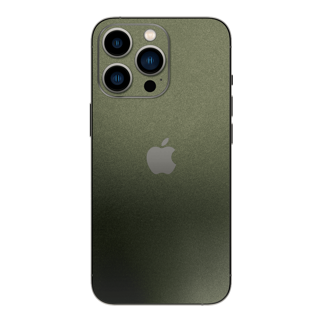 iPhone 15 PRO Military Green Metallic Skin - Premium Protective Skin Wrap Sticker Decal Cover by QSKINZ | Qskinz.com