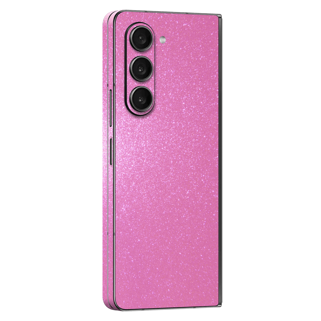 Samsung Galaxy Z Fold 5 (2023) Diamond Pink Shimmering Sparkling Glitter Skin Wrap Sticker Decal Cover Protector by EasySkinz | EasySkinz.com