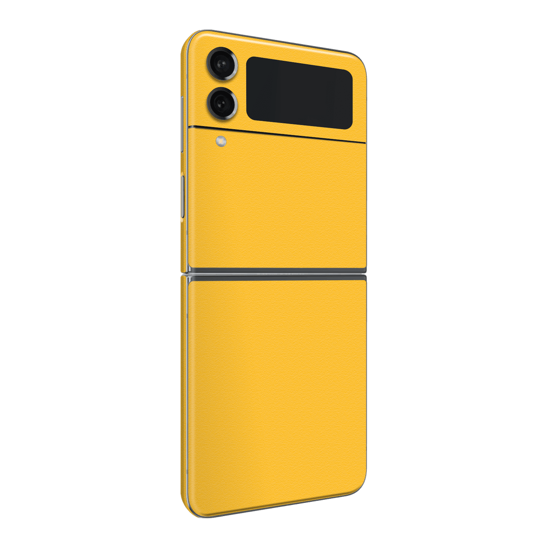 Samsung Galaxy Z Flip 4 (2022) Luxuria Tuscany Yellow Matt 3D Textured Skin Wrap Sticker Decal Cover Protector by EasySkinz | EasySkinz.com