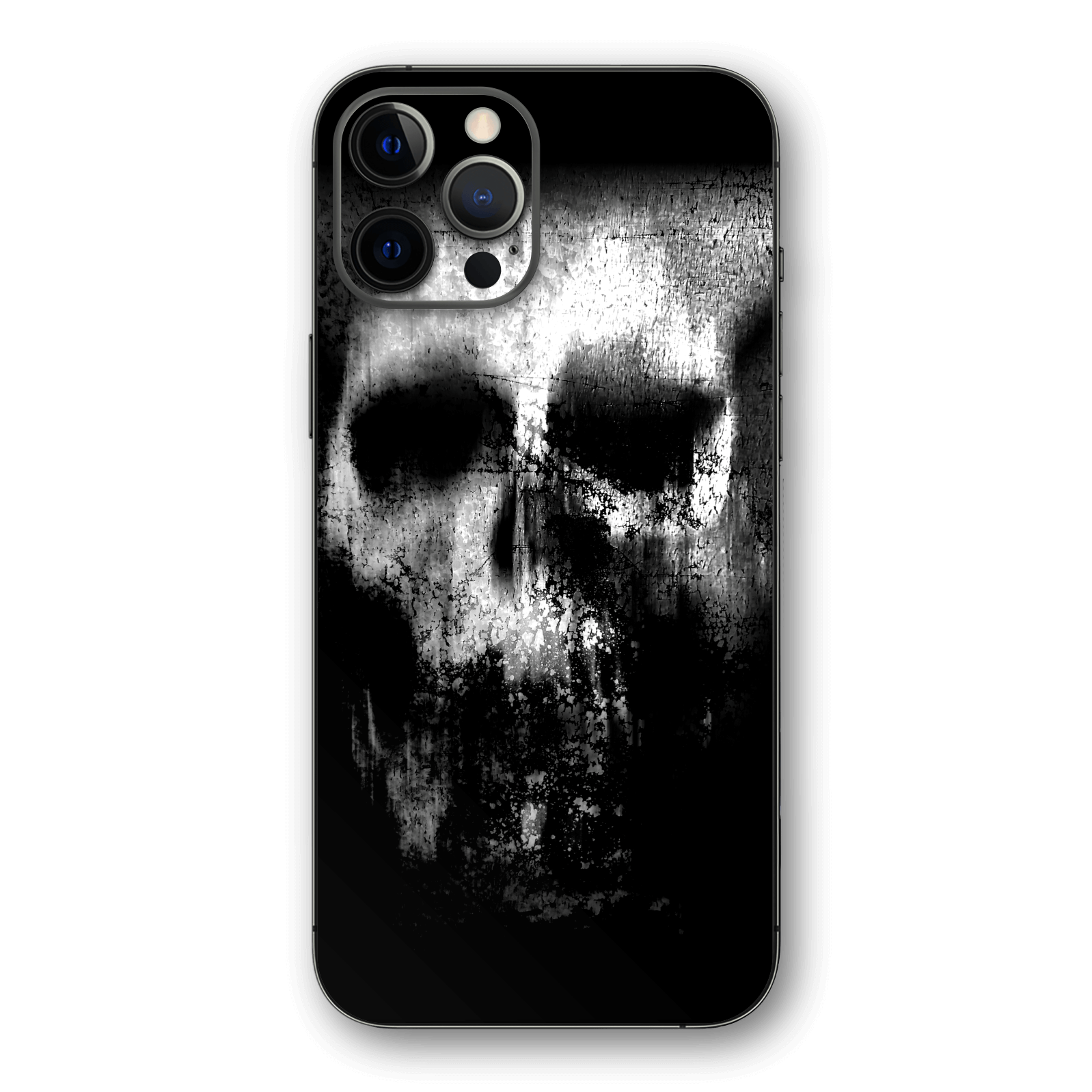 iPhone 12 Pro MAX SIGNATURE Horror Black White SKULL Skin Horror Black  White SKULL: N06 NO