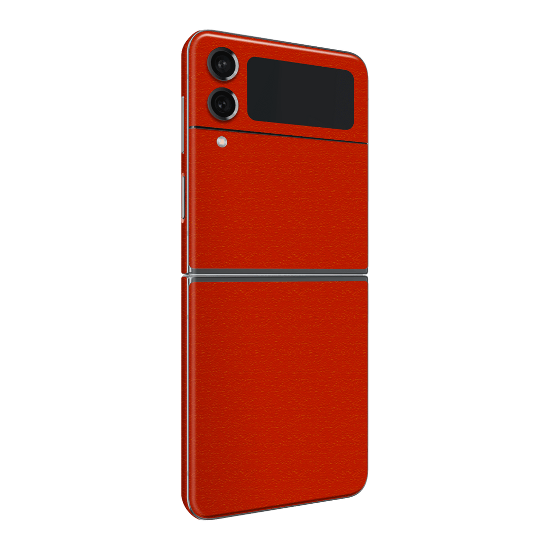 Samsung Galaxy Z Flip 4 (2022) Luxuria Red Cherry Juice Matt 3D Textured Skin Wrap Sticker Decal Cover Protector by EasySkinz | EasySkinz.com