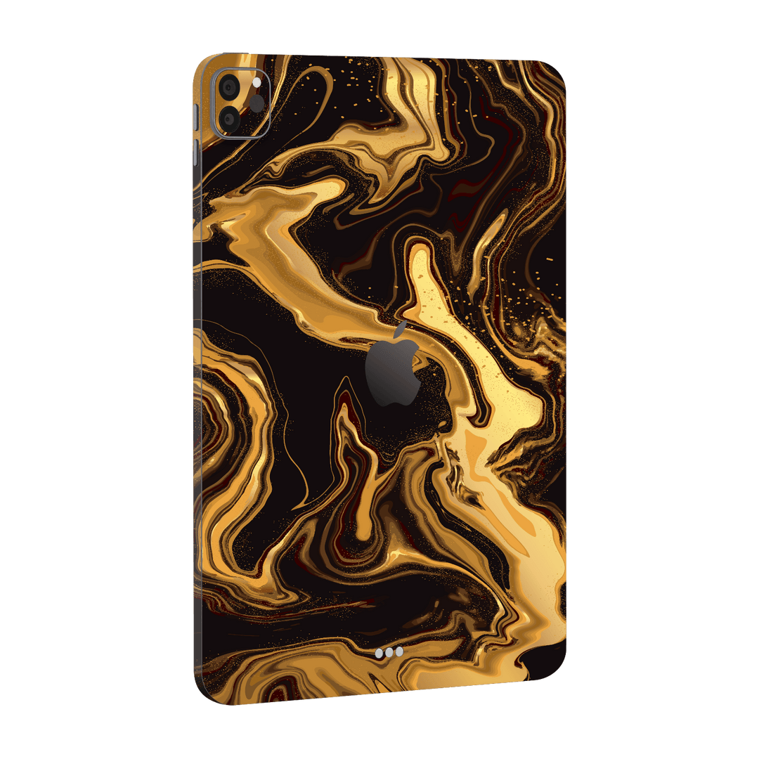 iPad PRO 11" (M2, 2022) Print Printed Custom SIGNATURE AGATE GEODE Melted Gold Skin Wrap Sticker Decal Cover Protector by EasySkinz | EasySkinz.com
