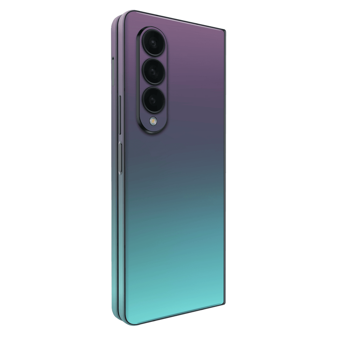 Samsung Galaxy Z Fold 4 (2022) Chameleon Turquoise Lavender Colour-changing Metallic Skin Wrap Sticker Decal Cover Protector by EasySkinz | EasySkinz.com