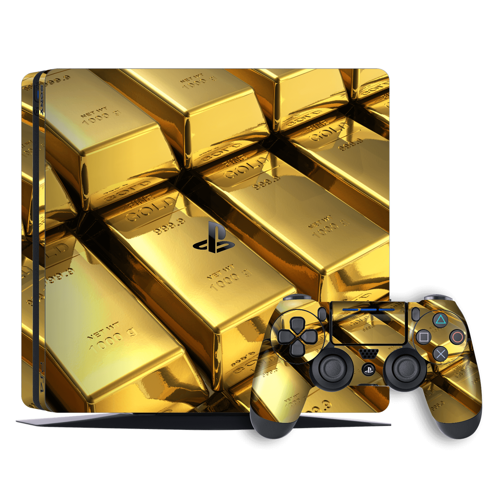 Playstation SLIM Signature 24K GOLD Skin - Main Image