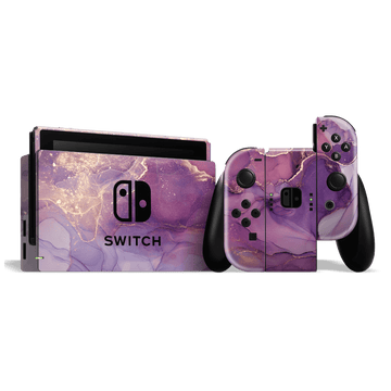 Nintendo SWITCH SIGNATURE AGATE GEODE Purple-Gold Skin