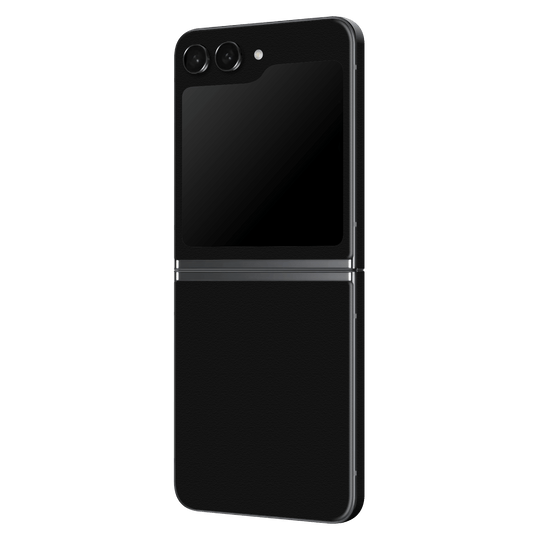 Samsung Galaxy Z Flip 5 (2023) Luxuria Raven Black Matt 3D Textured Skin Wrap Sticker Decal Cover Protector by EasySkinz | EasySkinz.com