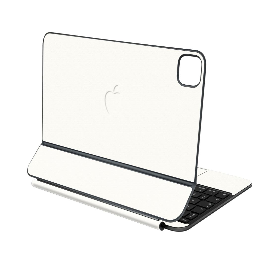 Magic Keyboard for iPad PRO 11” (M4, 2024) Luxuria Daisy White Matt 3D Textured Skin Wrap Sticker Decal Cover Protector by QSKINZ | qskinz.com