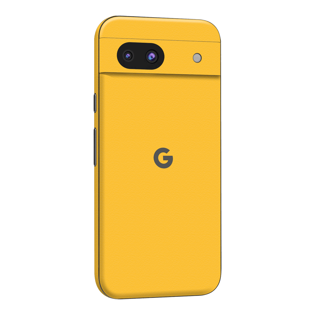 Google Pixel 8a Luxuria Tuscany Yellow Matt 3D Textured Skin Wrap Sticker Decal Cover Protector by QSKINZ | qskinz.com