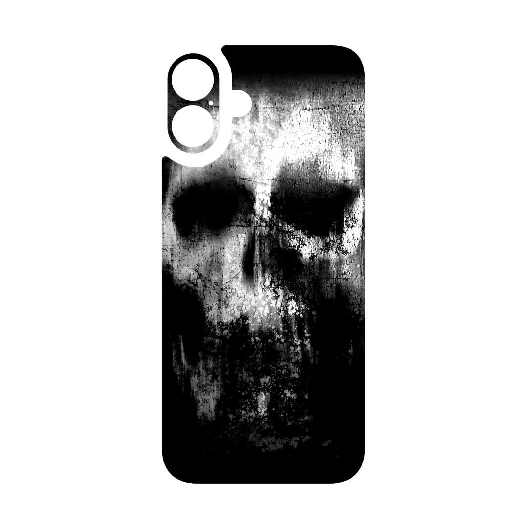 iPhone 16 Qcaze - SIGNATURE Horror Black & White SKULL (Case + Skin Kit)