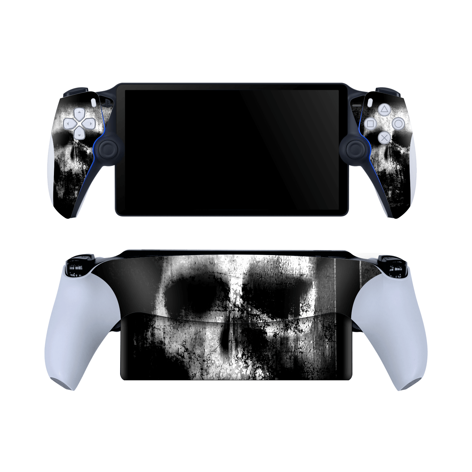 PlayStation PORTAL Print Printed Custom SIGNATURE Horror Black & White SKULL Skin, Wrap, Decal, Protector, Cover by QSKINZ | qskinz.com