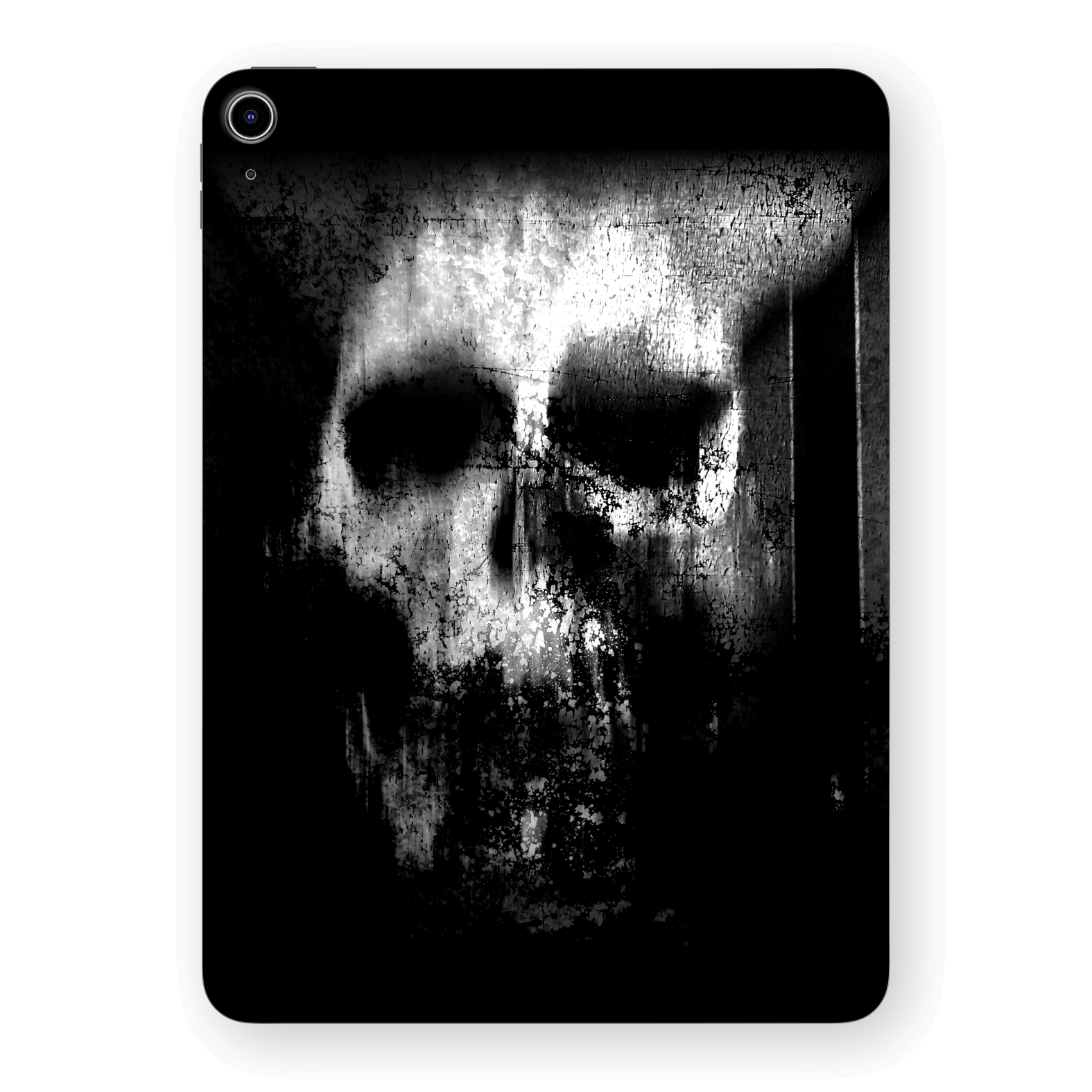 iPad 10.9” (10th Gen, 2022) Print Printed Custom SIGNATURE Horror Black & White SKULL Skin, Wrap, Decal, Protector, Cover by EasySkinz | EasySkinz.com
