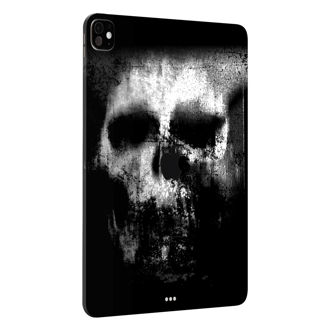 iPad Pro 11” (M4) Print Printed Custom SIGNATURE Horror Black & White SKULL Skin, Wrap, Decal, Protector, Cover by QSKINZ | qskinz.com