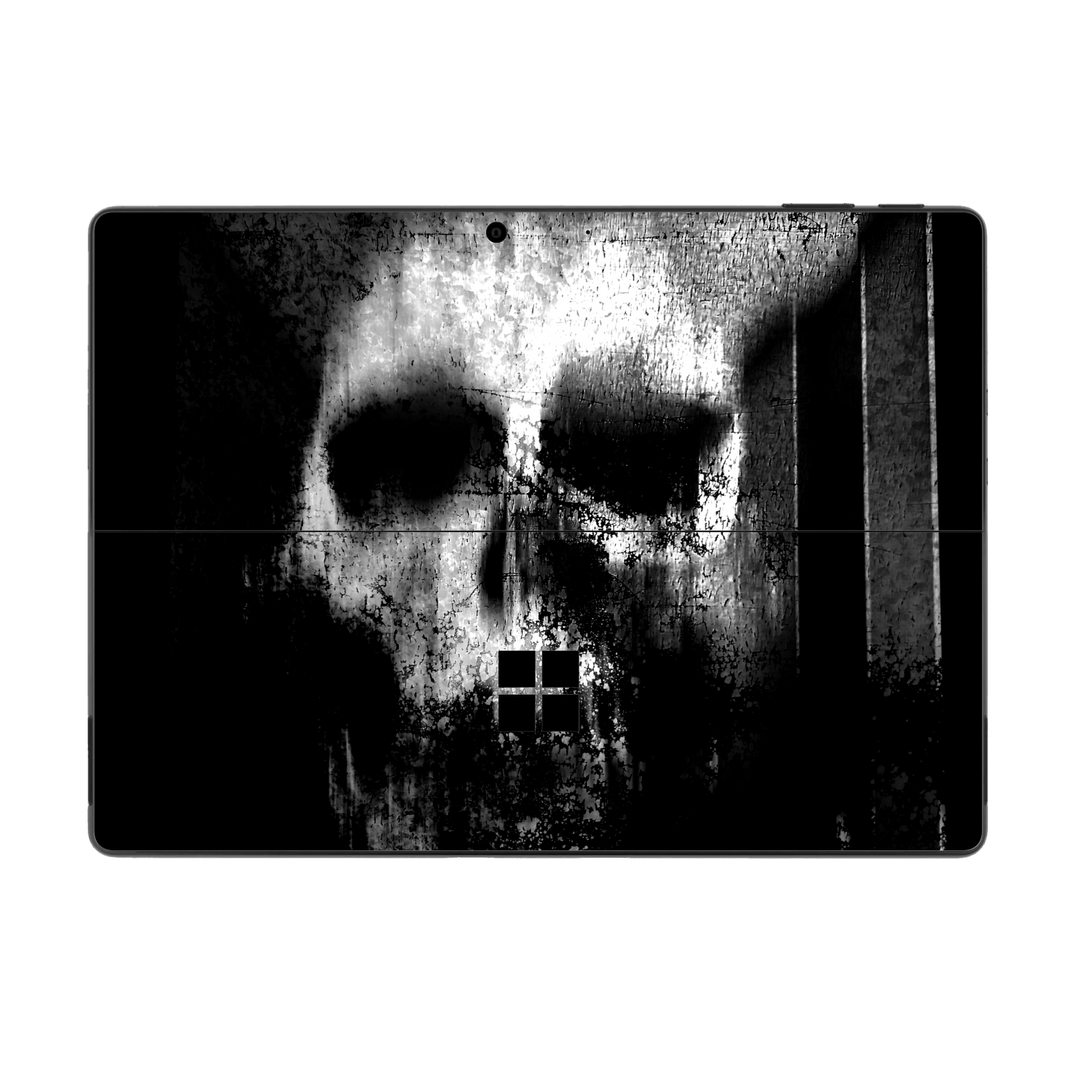 Microsoft Surface Pro 9 Print Printed Custom SIGNATURE Horror Black & White SKULL Skin, Wrap, Decal, Protector, Cover by EasySkinz | EasySkinz.com