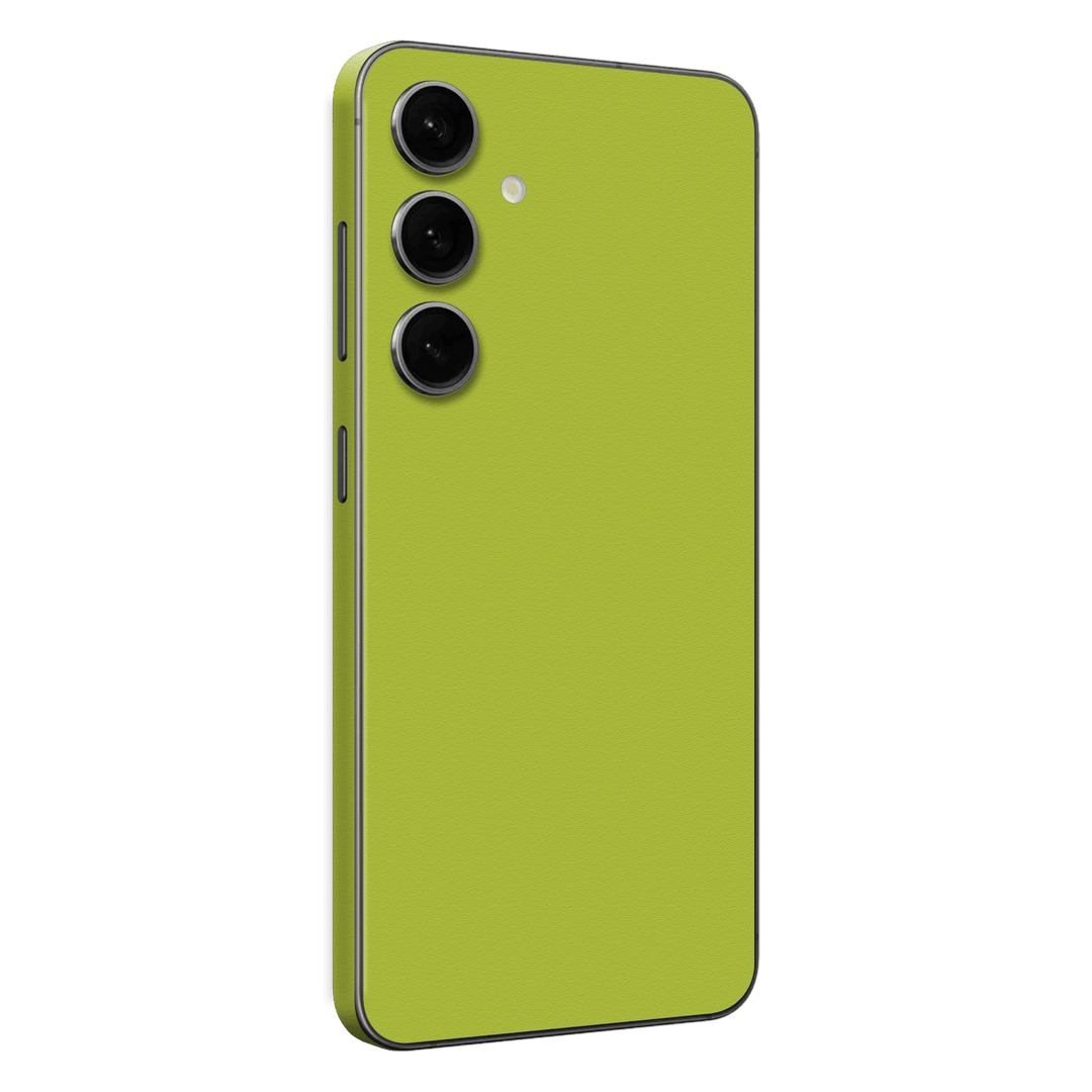 Samsung Galaxy S24+ PLUS Luxuria Lime Green Matt 3D Textured Skin Wrap Sticker Decal Cover Protector by EasySkinz | EasySkinz.com