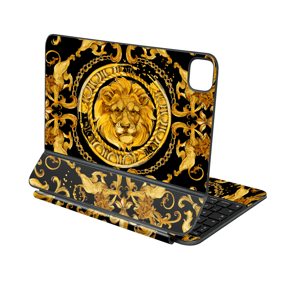Magic Keyboard for iPad PRO 11” (M4, 2024) Print Printed Custom SIGNATURE Baroque Gold Ornaments Skin Wrap Sticker Decal Cover Protector by QSKINZ | qskinz.com