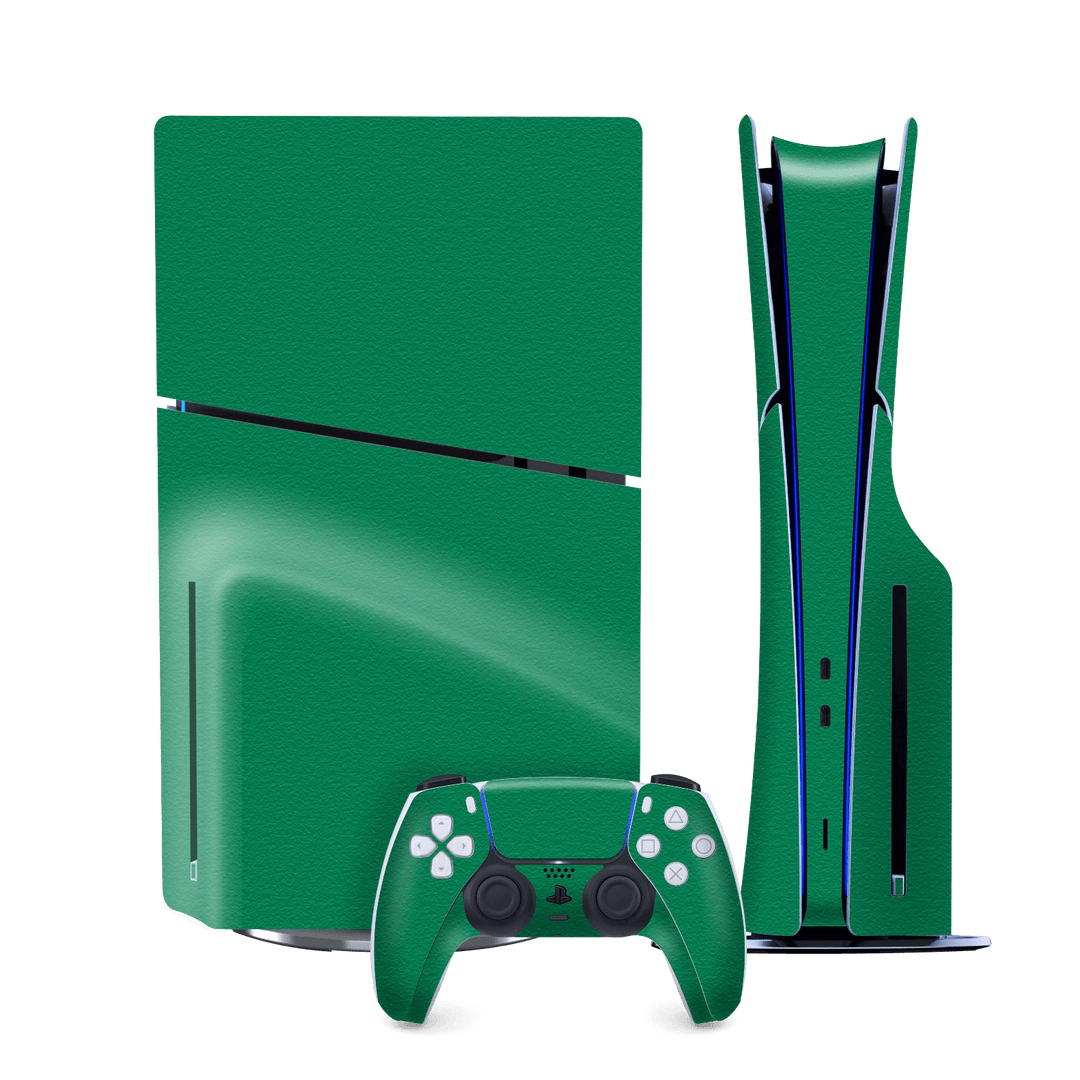PS5 SLIM DISC EDITION (PlayStation 5 SLIM) Luxuria Veronese Green 3D Textured Skin Wrap Sticker Decal Cover Protector by QSKINZ | qskinz.com
