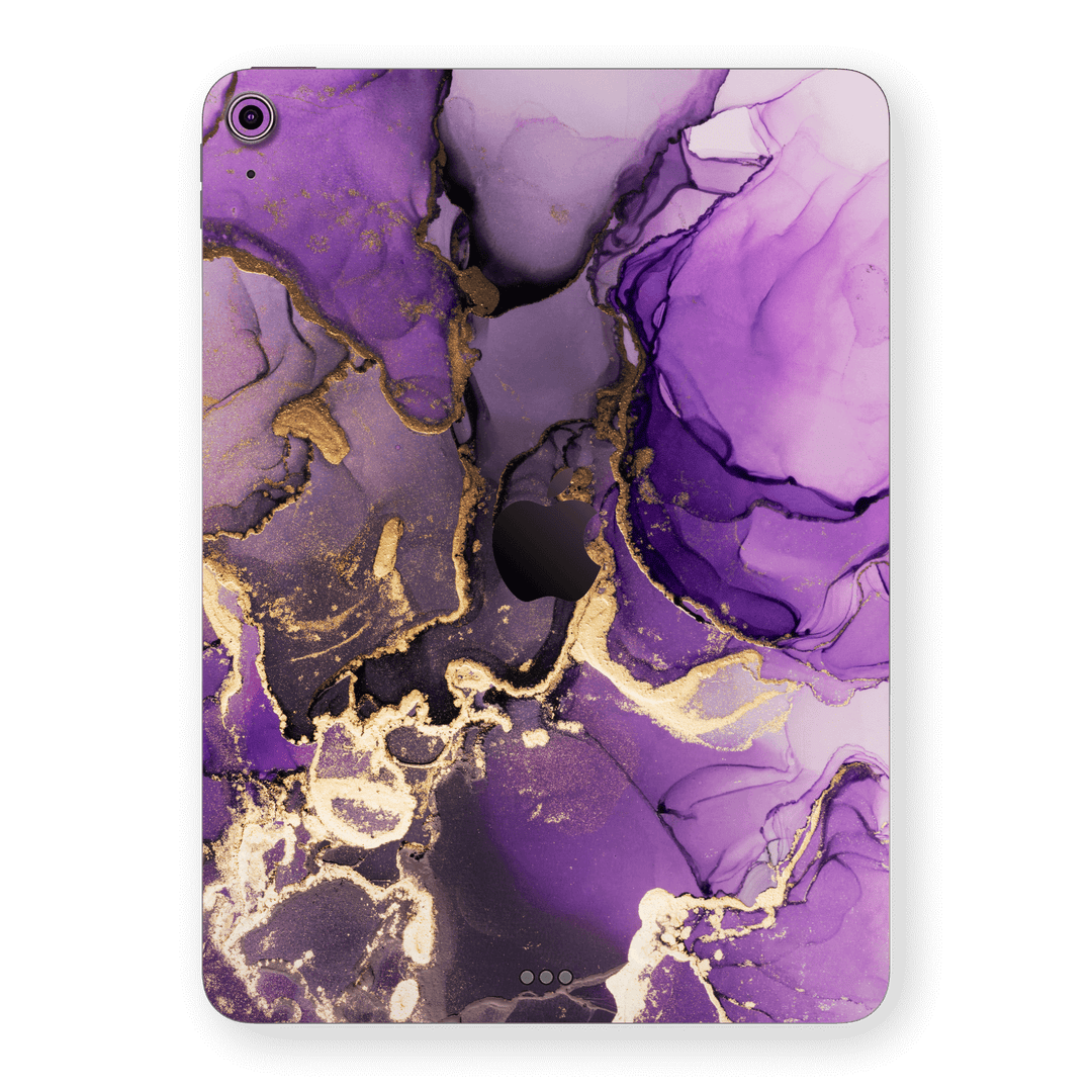 iPad Air 13” (M2) Print Printed Custom SIGNATURE AGATE GEODE Purple-Gold Skin Wrap Sticker Decal Cover Protector by QSKINZ | qskinz.com