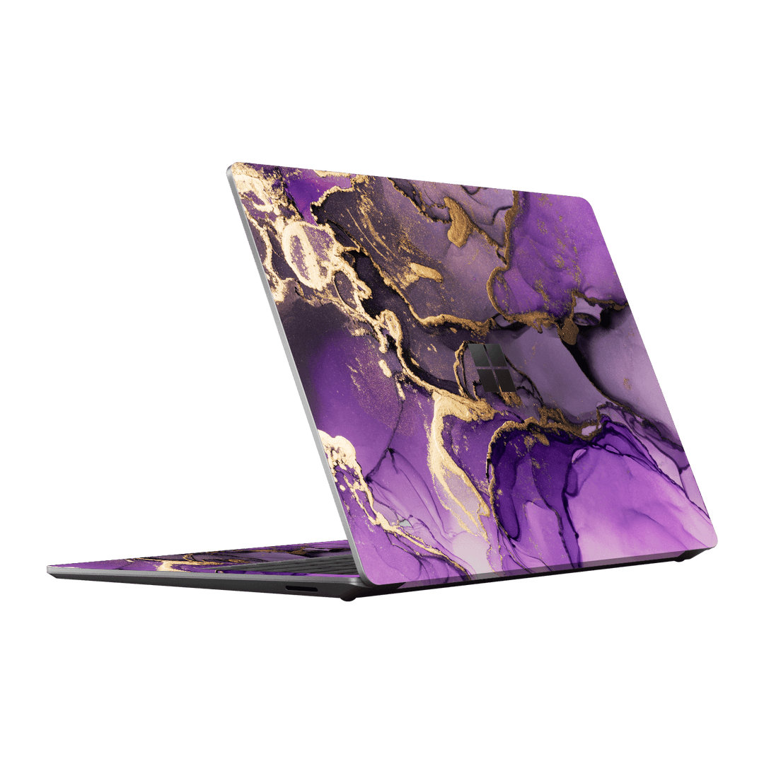 Microsoft Surface Laptop 5, 13.5” Print Printed Custom SIGNATURE AGATE GEODE Purple-Gold Skin Wrap Sticker Decal Cover Protector by EasySkinz | EasySkinz.com