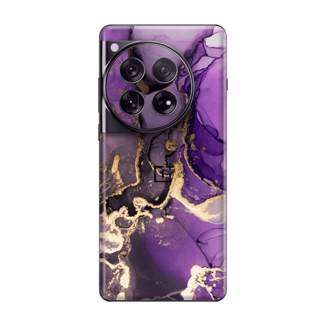 OnePlus 12 Print Printed Custom SIGNATURE AGATE GEODE Purple-Gold Skin Wrap Sticker Decal Cover Protector by QSKINZ | qskinz.com