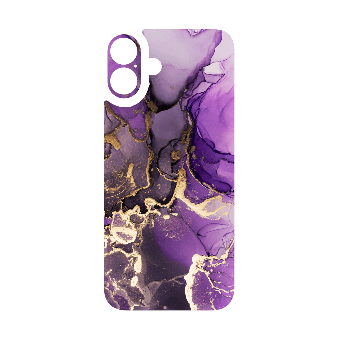 iPhone 16 Qcaze - SIGNATURE AGATE GEODE Purple-Gold (Case + Skin Kit)