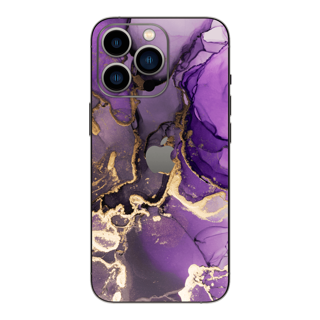 iPhone 15 Pro MAX SIGNATURE AGATE GEODE Purple-Gold Skin - Premium Protective Skin Wrap Sticker Decal Cover by QSKINZ | Qskinz.com
