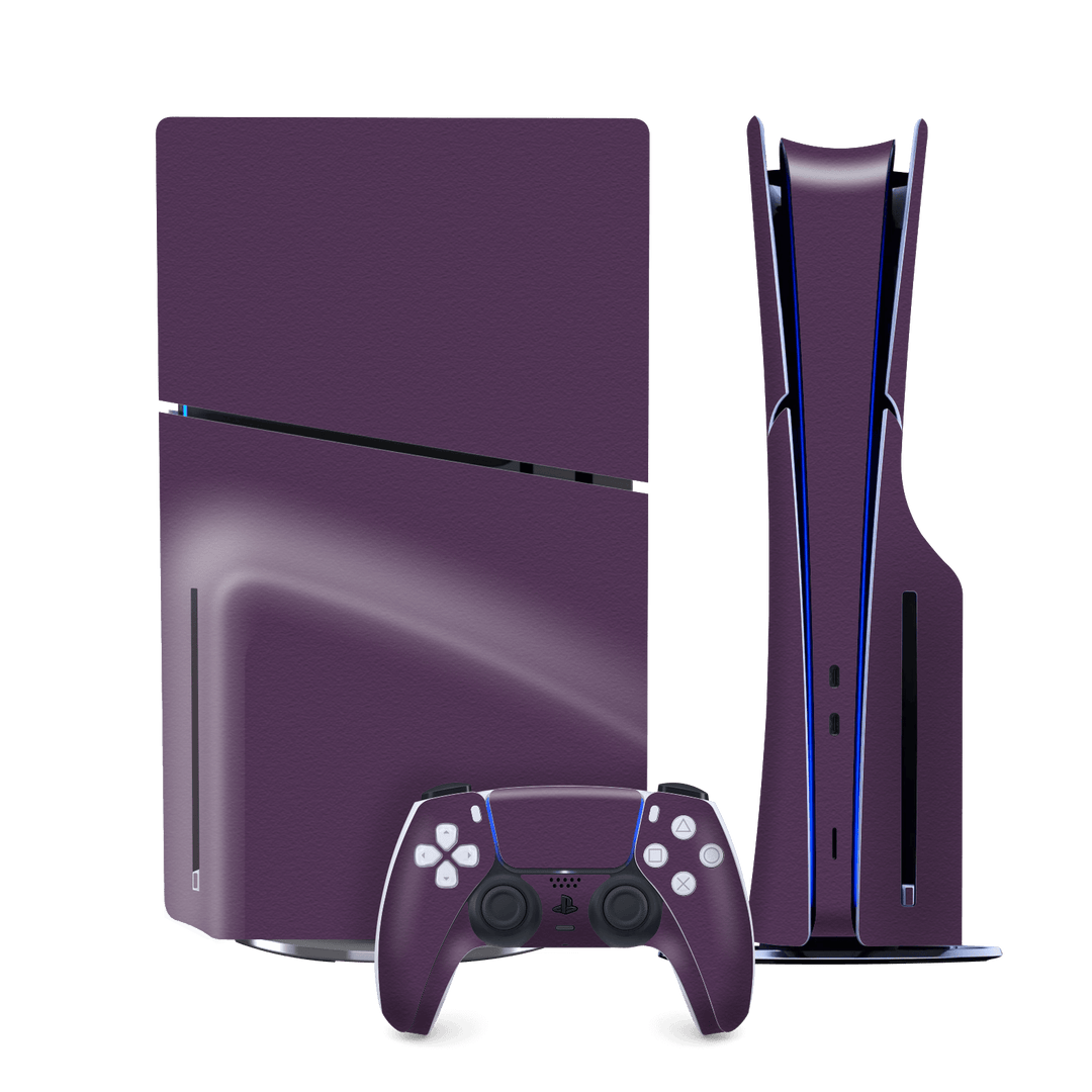 PS5 SLIM DISC EDITION (PlayStation 5 SLIM) Luxuria Purple Sea Star 3D Textured Skin Wrap Sticker Decal Cover Protector by QSKINZ | qskinz.com