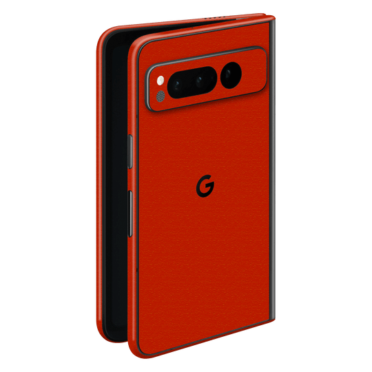 Google Pixel FOLD (2023) Luxuria Red Cherry Juice Matt 3D Textured Skin Wrap Sticker Decal Cover Protector by EasySkinz | EasySkinz.com