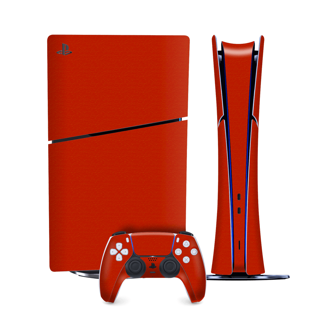 PS5 SLIM DIGITAL EDITION (PlayStation 5 SLIM) Luxuria Red Cherry Juice Matt 3D Textured Skin Wrap Sticker Decal Cover Protector by QSKINZ | qskinz.com