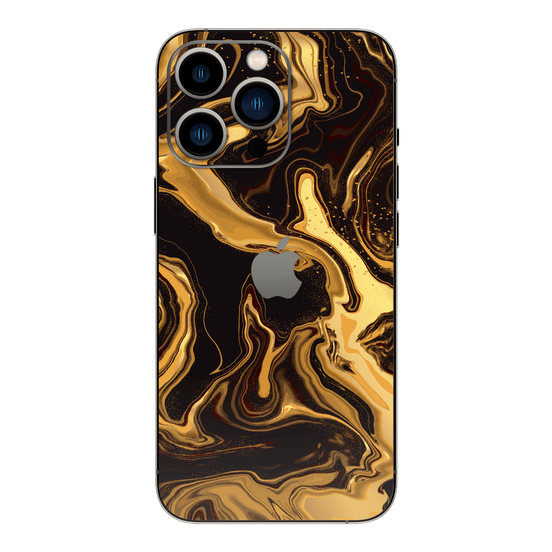 iPhone 15 Pro MAX SIGNATURE AGATE GEODE Melted Gold Skin - Premium Protective Skin Wrap Sticker Decal Cover by QSKINZ | Qskinz.com