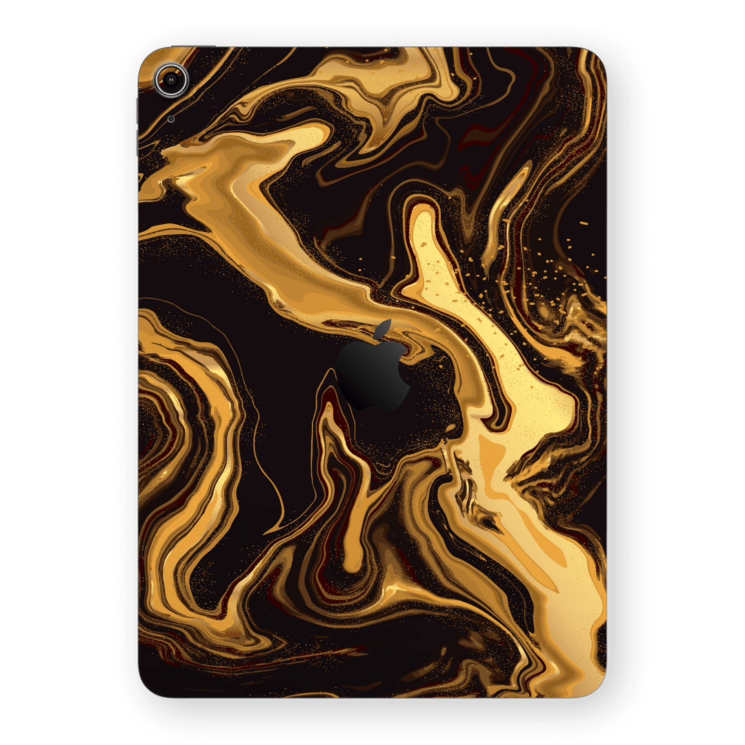 iPad 10.9” (10th Gen, 2022) Print Printed Custom SIGNATURE AGATE GEODE Melted Gold Skin Wrap Sticker Decal Cover Protector by EasySkinz | EasySkinz.com