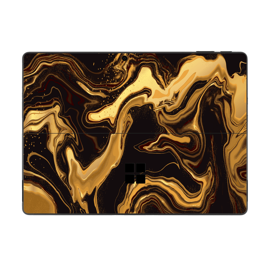 Microsoft Surface Pro 9 Print Printed Custom SIGNATURE AGATE GEODE Melted Gold Skin Wrap Sticker Decal Cover Protector by EasySkinz | EasySkinz.com