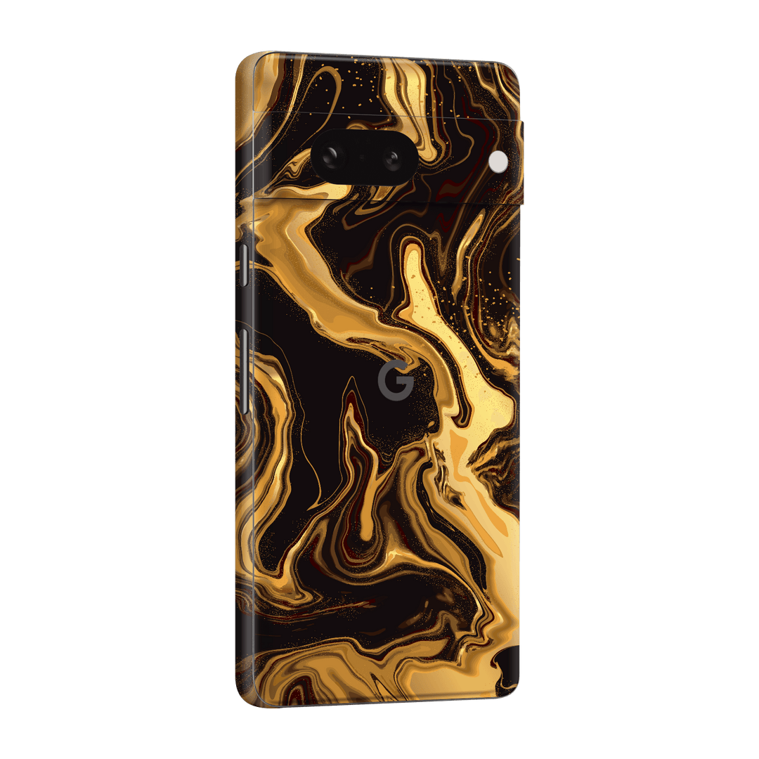 Google Pixel 7a (2023) Print Printed Custom SIGNATURE AGATE GEODE Melted Gold Skin Wrap Sticker Decal Cover Protector by EasySkinz | EasySkinz.com