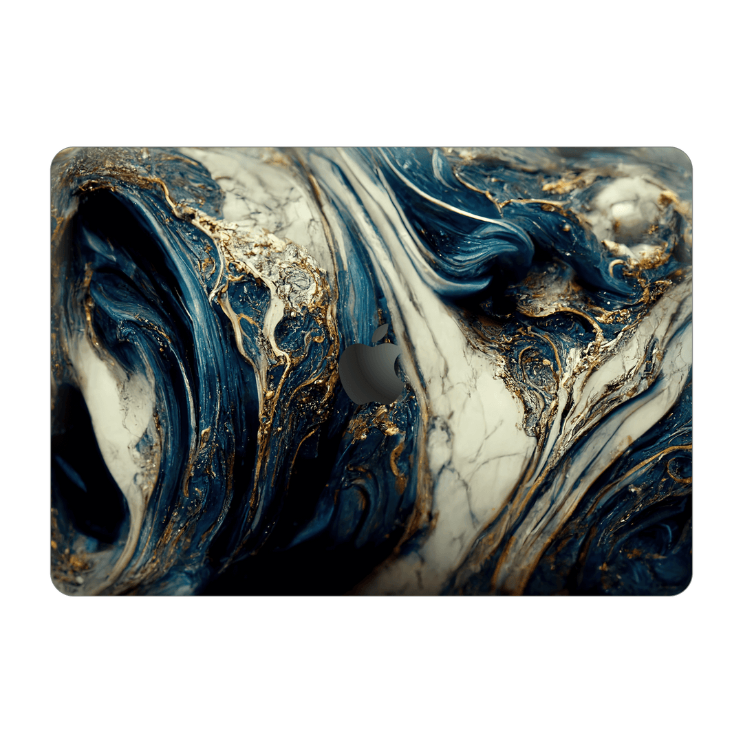 MacBook PRO 16" (2019) Printed Custom SIGNATURE Agate Geode Naia Ocean Blue Stone Skin Wrap Sticker Decal Cover Protector by EasySkinz | EasySkinz.com