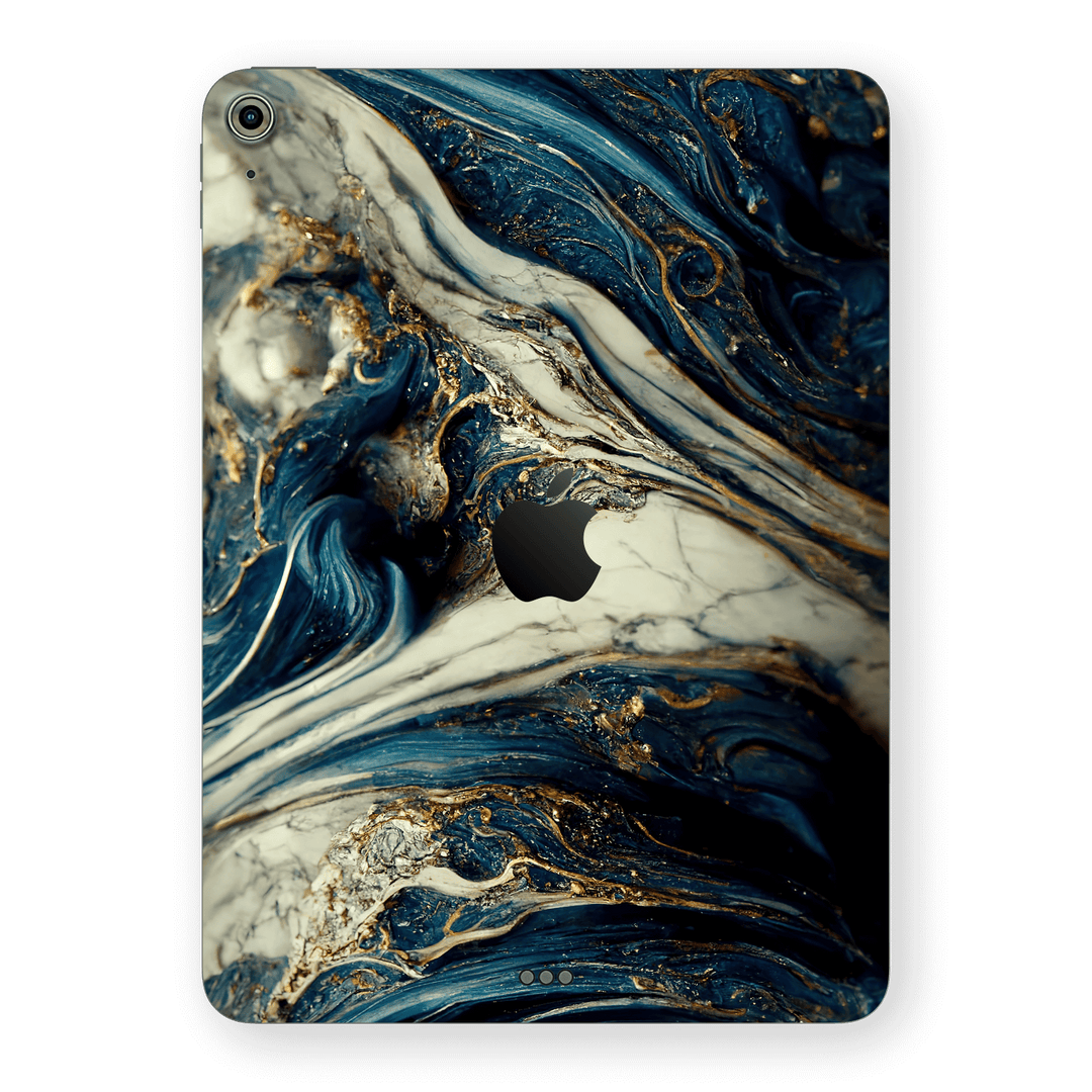 iPad Air 13” (M2) Printed Custom SIGNATURE Agate Geode Naia Ocean Blue Stone Skin Wrap Sticker Decal Cover Protector by QSKINZ | qskinz.com