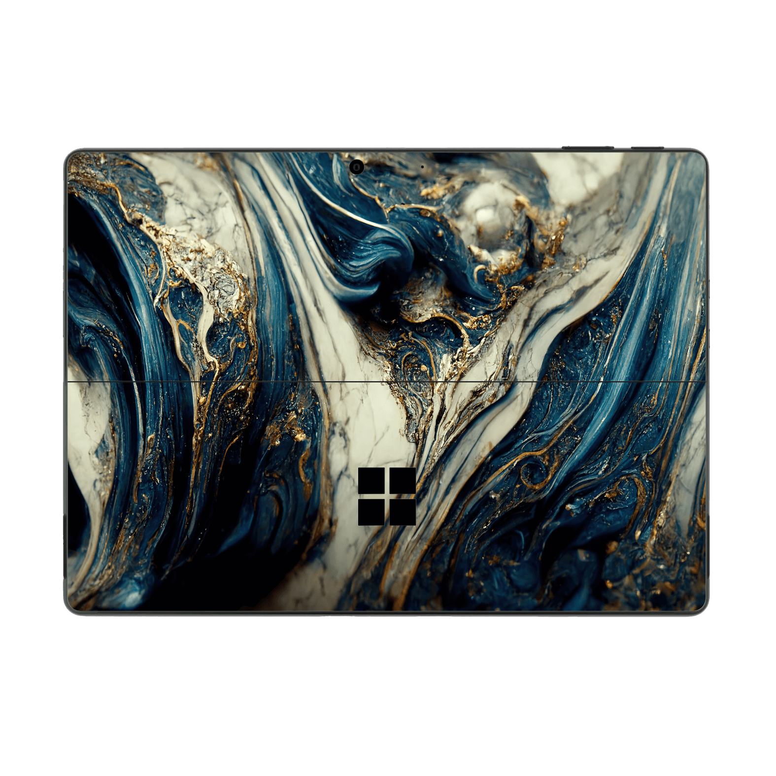 Microsoft Surface Pro 9 Printed Custom SIGNATURE Agate Geode Naia Ocean Blue Stone Skin Wrap Sticker Decal Cover Protector by EasySkinz | EasySkinz.com