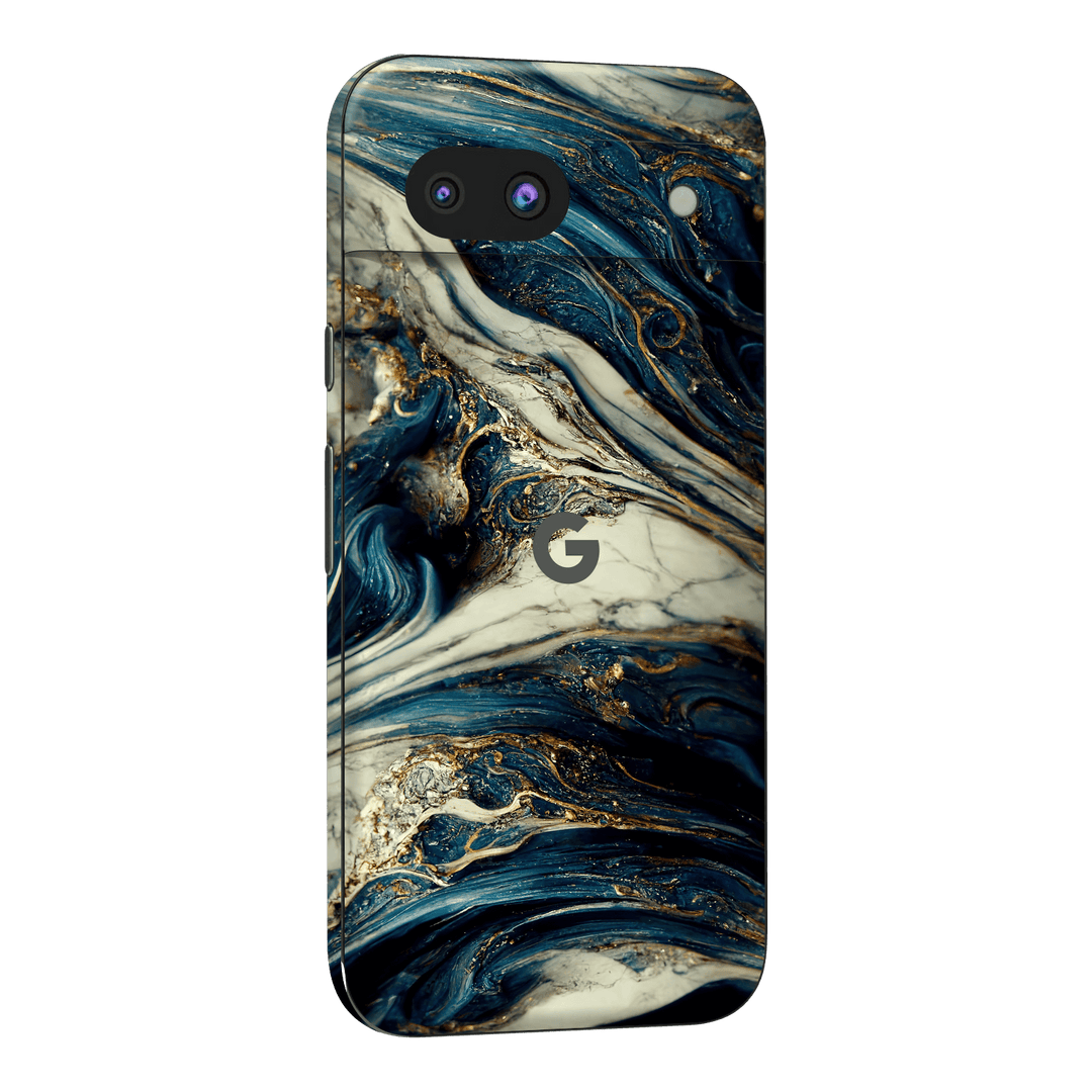 Google Pixel 8a Printed Custom SIGNATURE Agate Geode Naia Ocean Blue Stone Skin Wrap Sticker Decal Cover Protector by QSKINZ | qskinz.com