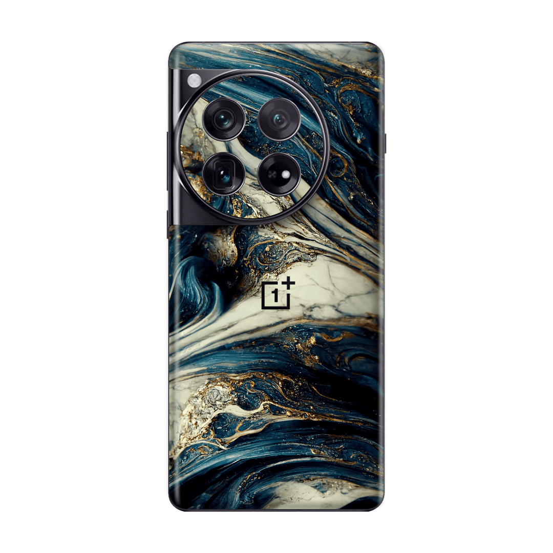 OnePlus 12 Printed Custom SIGNATURE Agate Geode Naia Ocean Blue Stone Skin Wrap Sticker Decal Cover Protector by QSKINZ | qskinz.com